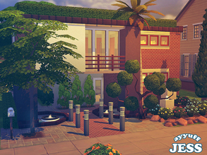 Sims 4 — Jess_Furnished_ by ayyuff — A cute and modern house with colorful decoration.20x15 Lot. It has: