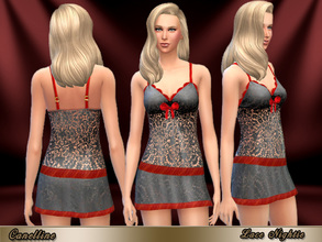 Sims 4 — Lace Nightie Seduction by Canelline — No needs to be in love to be attractive, even for sleeping. This Nightie