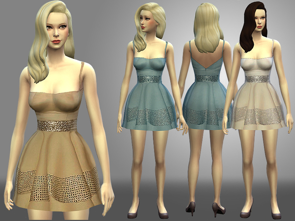 Sims 4 — Cocktail Dress by Nia — -Cocktail Dress -New Mesh -3 Color Options