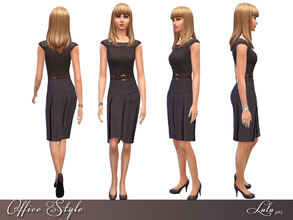 Sims 4 — Office Style by Lulu265 — A nice skirt set for all occasions, A recolour of DressKneeBelt. 