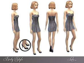 Sims 4 — Party Style  by Lulu265 — A matching sparkly dress and shoes 