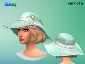 Sims 4 — kardofe_SunHat_recolor1 by kardofe — Pamela decorated with romantic motifs