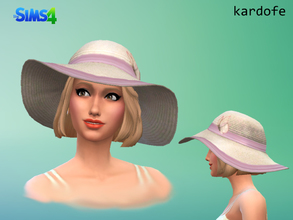 Sims 4 — kardofe_SunHat_recolor4 by kardofe — Pamela decorated with romantic motifs