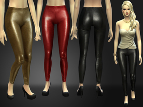Sims 4 — Stretch Leather Skinny Pants by Nia — -3 Color Options -Everyday, Formal, Party Note: For some reason mid-calf
