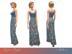Sims 4 — Retro Style by Lulu265 — A recolour of the yfBody_DressMaxi_Additions