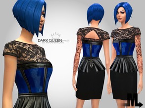 Sims 4 — Dark Queen Dress by miraminkova — Dark Queen Dress is my first Sims 4 project which is an outfit for strong and