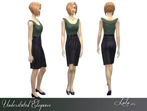 Sims 4 — Understated Elegance  by Lulu265 — A recolour of yfBody_DressDrapeClassic