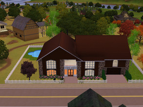 Sims 3 — Center of Attention-3 br. 1 ba by Imasimsgeek2 — This house has it all! From a beautiful kitchen, to a pool in