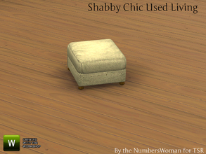 Sims 4 — Shabby Bargain Shabby Chic Ottoman by TheNumbersWoman — Shabby yet affordable, the comfort oozes out of these