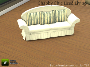 Sims 4 — Shabby Bargain Shabby Chic Sofa by TheNumbersWoman — Shabby yet affordable, the comfort oozes out of these
