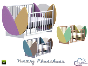 Sims 3 — Kidsroom_FlowerPower Crib by BuffSumm — Part of the *Nursery FlowerPower* ***TSRAA***