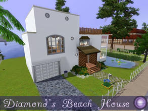 Sims 3 — Diamond's Beach House by D2Diamond — Located at 100 Redwood Pkwy in Sunset Valley. This two bedroom, two bath