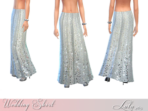 Sims 4 — Wedding Dress Skirt  by Lulu265 — Part of the wedding outfit recoloured from yfBottom_SkirtMaxi 