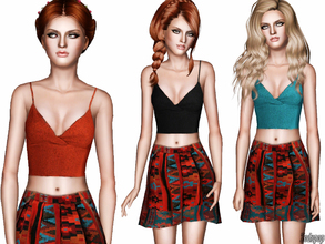 Sims 3 — Waffle Textured Bra Top by zodapop — Bra top with waffle texture. ~ Custom launcher thumbnail ~ 1 recolorable