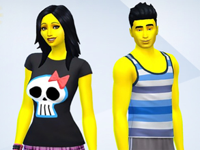 Sims 4 — Yellow Skintone by Snaitf — Yellow Skintone As far as I know, this is the first Non-Default skintone. This is