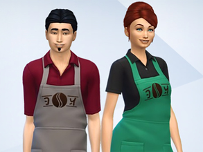 Sims 4 — Barista Outfit by Snaitf — Barista Outfit Here's another unlocked Maxis outfit. Available to both genders, with