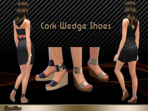 Sims 4 — Cork Wedge Shoes by Canelline — Shoes! The little thing that women love over all! And now, you can have 2 pairs