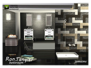 Sims 3 — Ron Tangler Bathroom by jomsims — Clean and modern lines. Here is the bathroom Ron Tangler. A shower, you can