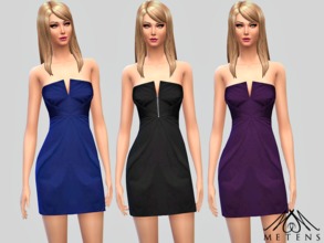 Sims 4 — L'Intense by Metens — L'Intense dress is made in a fabric treated to create a sheen effect. It features a