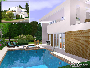 Sims 3 — Pretender by matomibotaki — Luxury split-level house with pleasing design and beautifully modulated