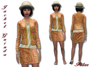 Sims 4 — JacketClassic_BurundiGuinda by Pilar — Jacket classic and miniskirt with a renewed look very chic
