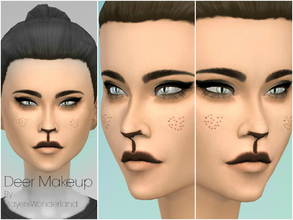 Sims 4 — Deer Makeup by PlayersWonderland — I made this as a blush since there are no items for the facepaint section in