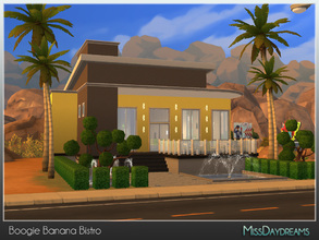 Sims 4 — Boogie Banana Bistro by MissDaydreams — Boogie Banana Bistro is a fine commercial venue. Your Sims can brighten