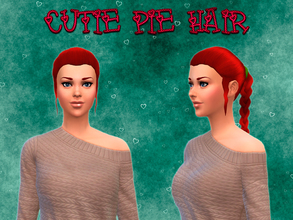 Sims 4 — *Cutie Pie* Hair by notegain — Now your sims can have this super sweet hairstyle!! Works with hats. All EA