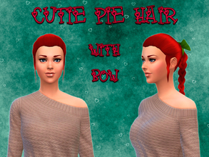 Sims 4 — *Cutie Pie* Hair with Bow by notegain — Now your sims can have this super sweet hairstyle!! Works with hats. All
