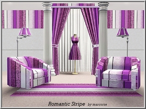 Sims 3 — Romantic Stripe_marcorse by marcorse — Geometric pattern: narrow, patterned stripes in pink/purple