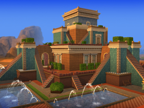 Sims 4 — Great Library of Babylon by senemm — The ancient hanging gardens of Babylon now comes to Sims 4! This mighty
