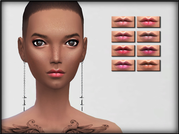 Sims 4 — LipsSet3 by Shojoangel — Hi^^ 1file with 8 colors stand alone item/ non-default