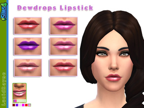 Sims 4 — Dewdrops Lipstick by LucidRayne — Lipstick with 6 shades.