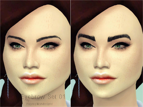 Sims 4 — Eyebrow Set 01 by PlayersWonderland — I made some new eyebrows for your game! Unfortunately I only made one