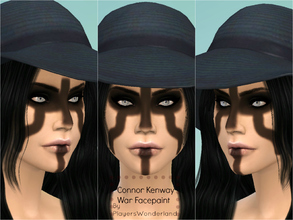Sims 4 — Connor Kenway Facepaint by PlayersWonderland — -Handdrawn -Minor changed -Perfectly fits on lighter skins than