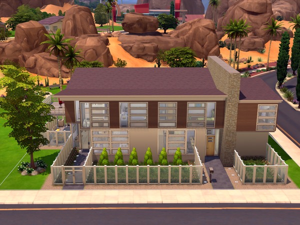 Sims 4 — Syncline House by scrusher2 — The project was conceived as a threshold between the city and the mountain, a