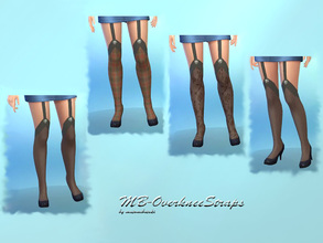 Sims 4 — MB-OverkneeStraps by matomibotaki — MB-OverkneeStraps, overknee stockings with straps in 4 designs and sheer