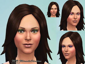 Sims 4 — MB-MiracleShadow by matomibotaki — MB-MiracleShadow, eyeshadow for female sims in 4 different colors and upper