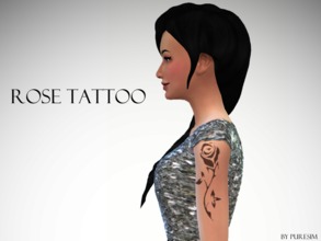 Sims 4 — Rose Tattoo by Puresim — Arm rose tattoo. You will find it in the heart tattoos section. Hope you like it.