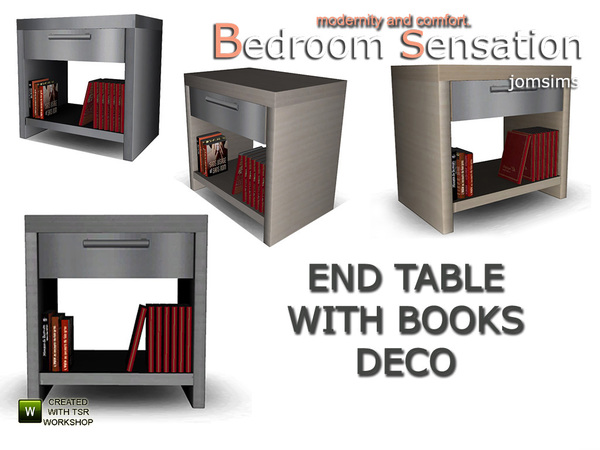 Sims 4 — End table sensation... by jomsims — here my end table sensation for sims 4 with red decorative books. in 4