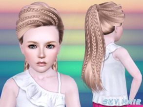 Sims 3 — Skysims Hair Child _243 Loop by Skysims — Female hairstyle for children.