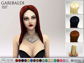 Sims 4 — Madlen Garibaldi Hair by MJ95 — New hairstyle for your sim! So this is the first hair I've ever made for sims