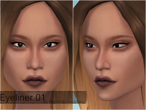 Sims 4 — Eyeliner01 by PlayersWonderland — I made a small eyeliner for your female simmies! Only available in black. (: