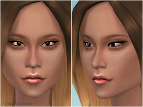 Sims 4 — Winged Eyeliner V2 by PlayersWonderland — New eyeliners for your sims! Only in black available It does not