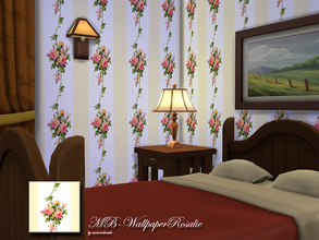 Sims 4 — MB-WallpaperRosalie by matomibotaki — MB-WallpaperRosalie, new item, lovely victorian wallpaper with roses and