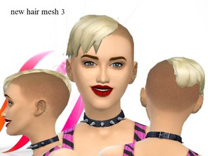 Sims 4 — new mesh, hairstyle punk 3 by neissy — A new hair mesh Hair short and shaved, with texture