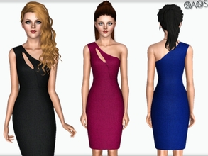 Sims 3 — Cut Out Midi Bodycon Dress by OranosTR — New Clothes. ^_^ 1 Recorable Part. Custom mesh by me. 