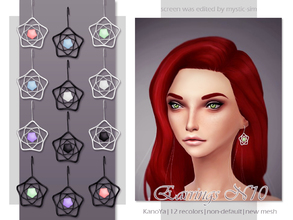 Sims 4 — KanoYa Earrings N10 by KanoYa — New nesh 12 recolors Standalone, non-default