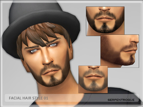 Sims 4 — Facial Hair style 01 by Serpentrogue — New facial hair style teen to elder 11 colour choises 