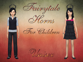 Sims 4 — *Fairytale* Horn Accessory for Children Unisex by notegain — Found under *GLASSES* category, 6 colors, male and